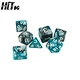 polyhedral dice set  dnd dice set acrylic  custom marbled dice